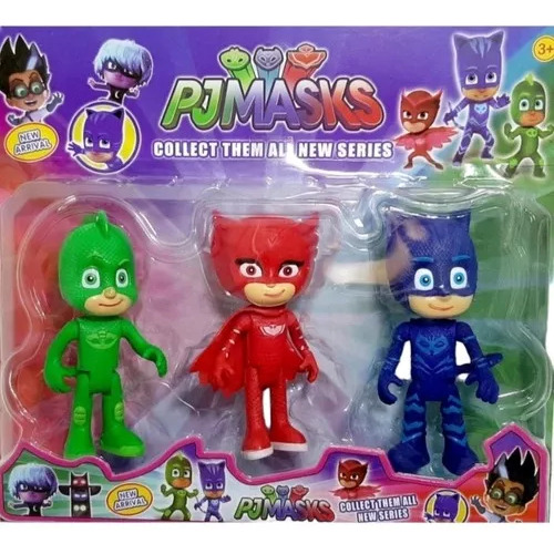 Kit 3 Bonecos Pjmasks Mede 15 Cm Pronta Entrega