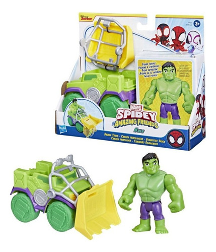 Figura De Acción Spidey His Amazing Friends Hulk Y Camión 