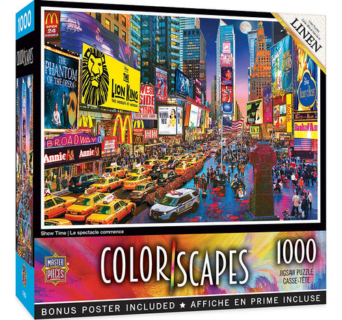 Rompecabezas Color Scapes Show Time Nueva York Times Square Broadway 1000 pz Masterpieces