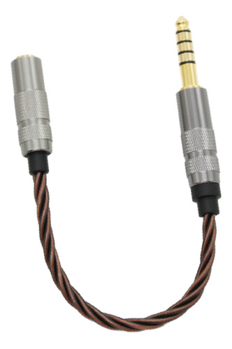 Adaptador Macho De 4,4mm A Hembra De 3,5mm, Marrón