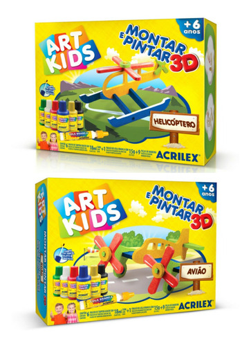 Armar Y Pintar 3d Acrilex Helicoptero