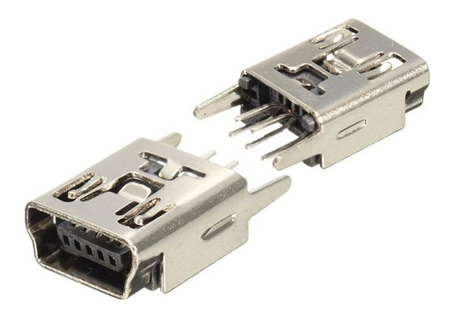 Ficha Mini Usb 5 Pines Hembra Circuito Impreso Tipo B X2