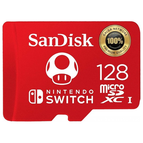 Memoria Sandisk Micro Sd 128gb Oficial Nintendo Switch Galga