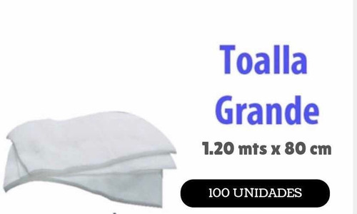 Toalla Desechable De Ducha ( 1.30 Mts X 80cm) 100 Unidades