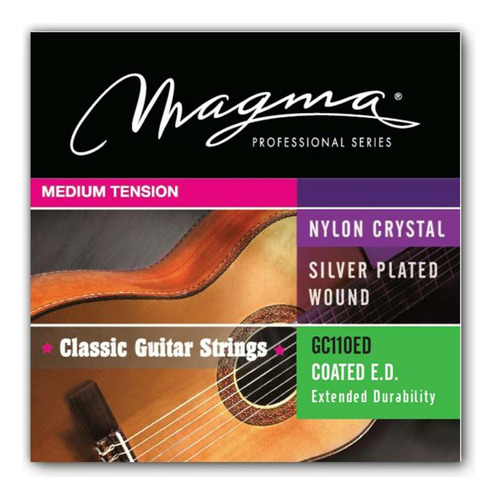 Cuerdas Guitarra Clásica Magma Coated Mt Crystal Gc110ed