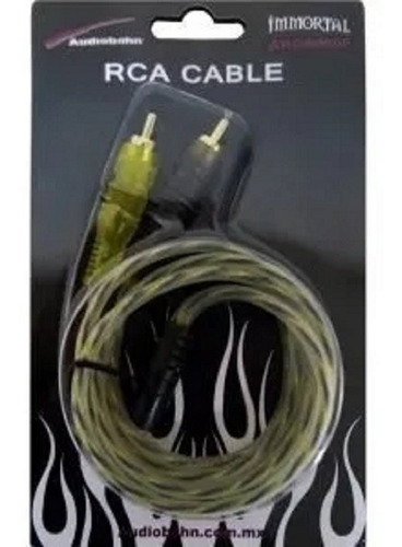 Cable 2 Plug Rca A 1 Plug 3.5mm Stereo 90 Cm Audiobahn