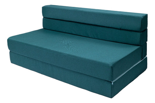 Sofa Cama Queen Size Cozy Plegable | Memory Foam Home Color Azul Petróleo