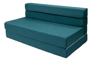 Sofa Cama Queen Size Cozy Plegable | Memory Foam Home Color Azul petróleo