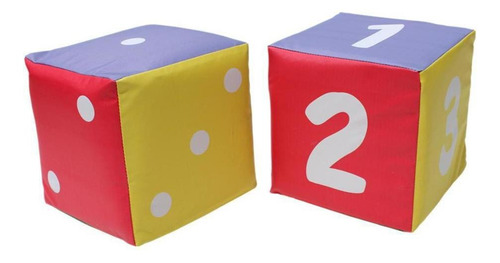 Cubos De Espuma Soft - Aprenda Números - 2 Cubos - 18x18 Cm