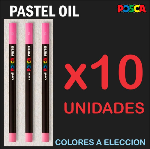 10 Pasteles Oleo Posca Solubles Aguarras Colores Suaves