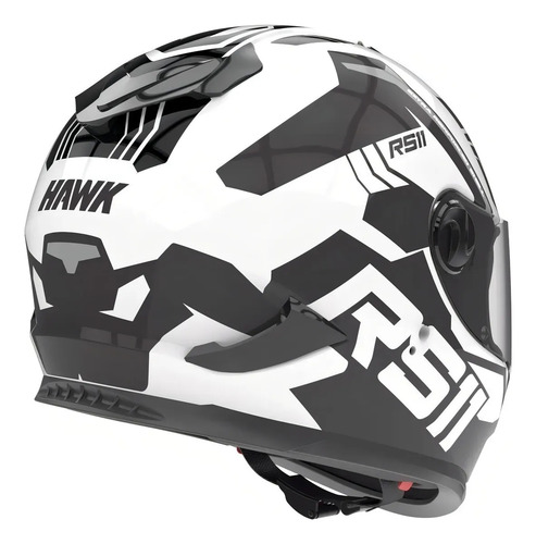 Casco De Moto Hawk Rs11 Mate - Línea Rs11 Gmbikes Blanco Monocolor Xl