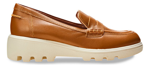 Sapato Loafer Usaflex Feminino Al1502 Com Salto Plataforma
