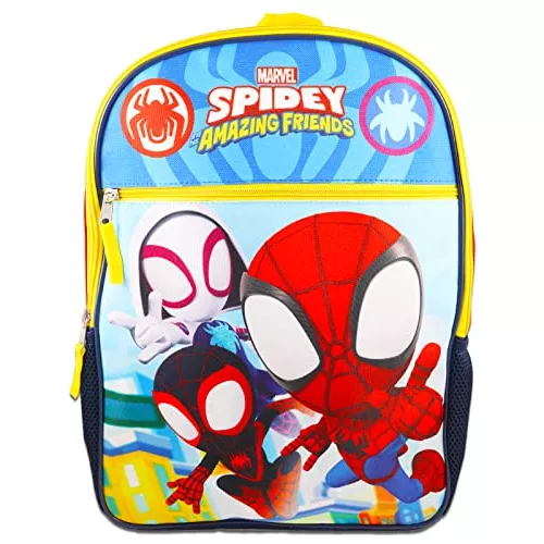 Mochila de Spiderman de Marvel para niños y niñas, paquete de 2 piezas con  mochila escolar de Spiderman de 16 pulgadas con calcomanías (suministros