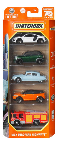 Matchbox 5 Pack Mbx European Highways Carro De Bombero