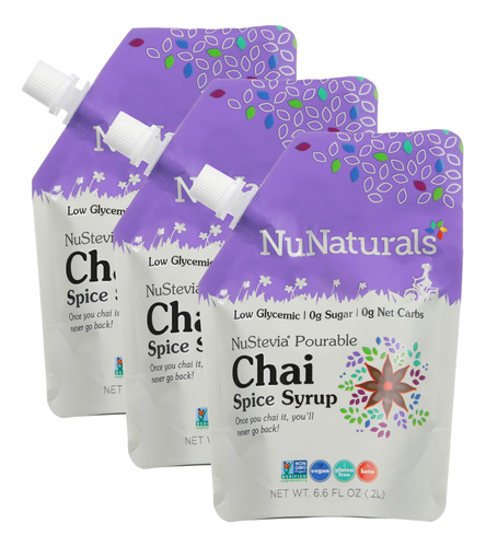 Nunaturals Jarabe De Stevia, Edulcorante Sin Azucar, Sustitu