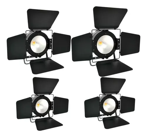 comprar Kit 4 Cob Led 200w Branco Quente Frio Dmx C\u002Fbandoor