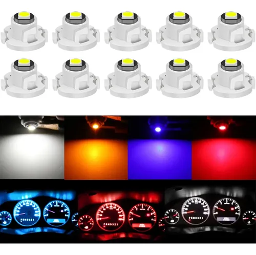 10x LED Speedometer Instrument Cluster Lights – B83d B84d B85d T3 T4.2 T4.7 (Pick Color)