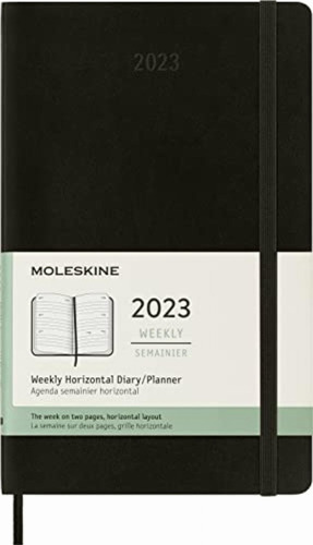 Moleskine Planificador Horizontal Semanal 2024, Negro.