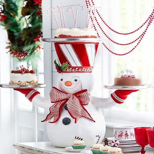 Estatuas De Muñeco De Nieve De Resina Con Soporte Para Aperi