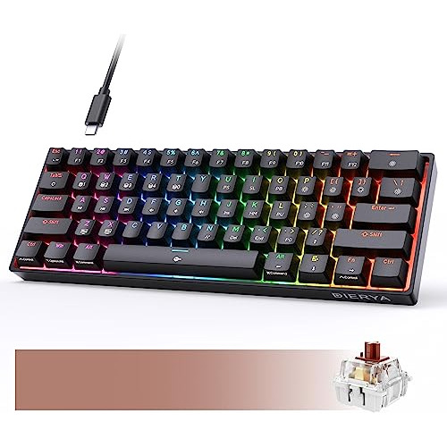 Teclado Juegos Dk61e, 60% De Teclado Teclas Intercambia...