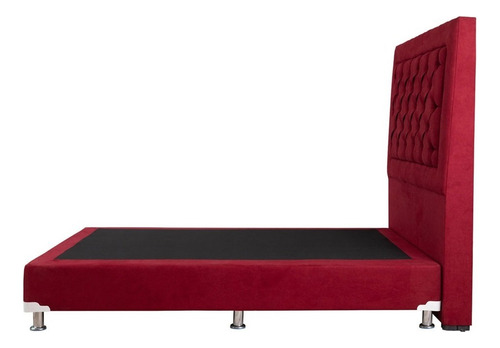 Cabecera King Size Dicasa Mary Rojo + Box Dicasa Red