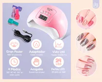 Comprar Kit Uñas Manicura Semipermanente Gel Cabina 48w Uv Led Torno