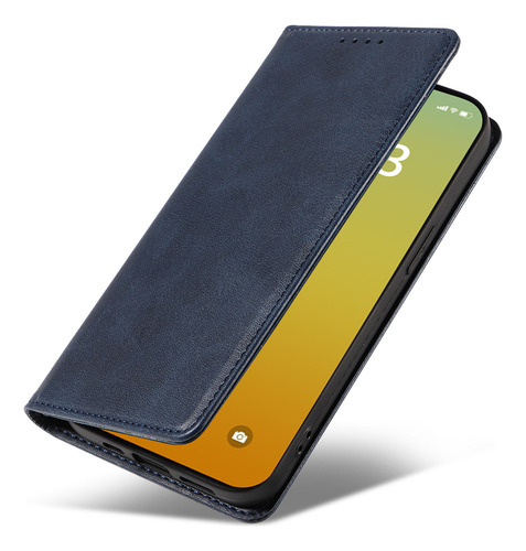 Funda De Cuero Para iPhone Ranura Tarjetas Soporte Carcasa