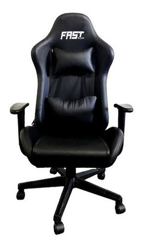 Silla Gamer Fast Black Ergonómica Reclinable Cojines Oficina