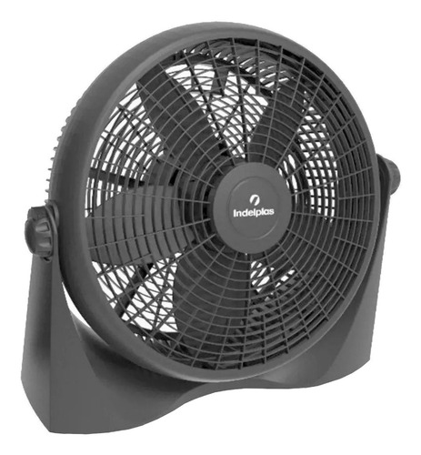 Ventilador de pared y de piso Indelplas IV20 turbo negro con 5 palas de plástico, 20" de diámetro 220 V