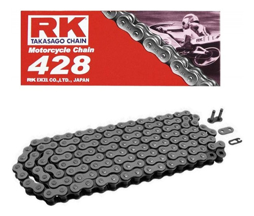 Cadena Rk 428 X 126l Estandar Gris