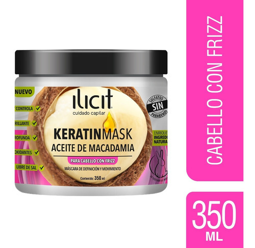 Keratinmask Aceite De Macadamia 350 Ml - Ilicit