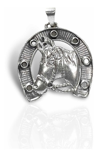 Colgante Caballo Herradura De Plata Fina 925