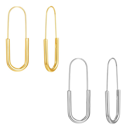 Gmai Aretes De Imperdible Para Mujeres Y Niñas, Aretes De Ar