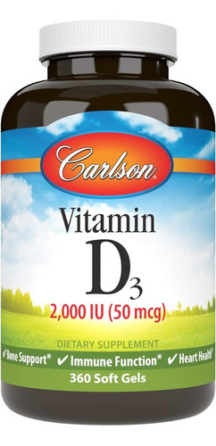 Vitamina D3 50mcg Carlson - Unidad - Unidad a $901