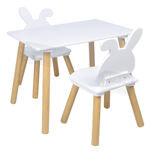 Mesa Escritorio Sillas Montessori Multifuncional Niños Color Blanco Rectangular