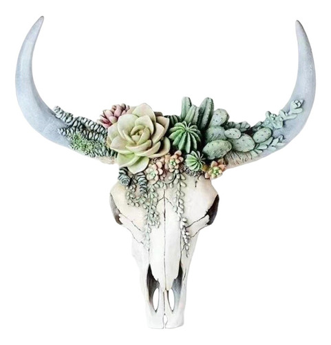 Xiaery Adornos Suculentos De Cabeza Vaca,decoración