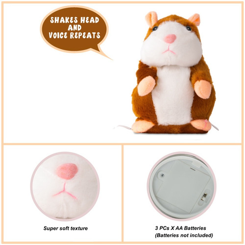Imagen 5 de 10 de Peluche Interactivo Pugs At Play Hamster Maggy Graba Repite