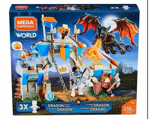 Mega Construx Castillo Dragón Batalla Mega Bloks Bloques