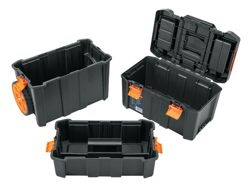 Caja Para Herramientas 19 X25 3 En 1 Desmontable 102644 Color Negro
