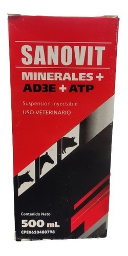 Imagen 1 de 2 de Sanovit Igual A Minerfun 500 Ml. Uso Veterinario