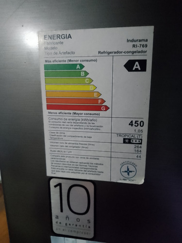 Frijider 2 Puertas ,modelo Ri769 (Usado)