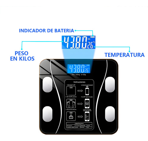 Balanza Báscula Digital Corporal Alta Precisión Hog.87.app