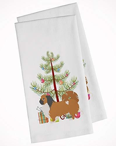 Pekingese Merry Christmas Tree White Kitchen Towel Set Of 2