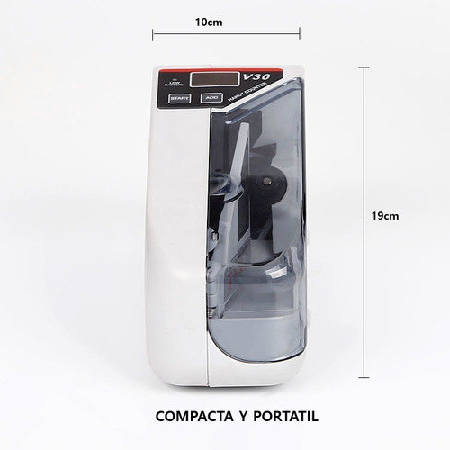 Imagen 3 de 10 de Contadora Billetes Portatil Maquina Contar Dinero + Funda