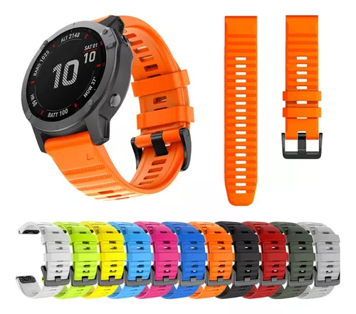 Correa silicona Garmin Fenix 5/6 (verde claro) 