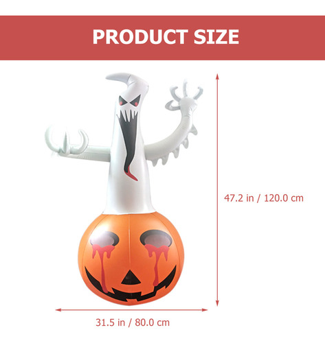 Calabaza Inflable Con Fantasma De Halloween