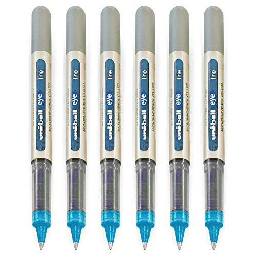 Eye  Ub157 Rollerball Pens  0.7mm Nib  Light Blue  Pack...