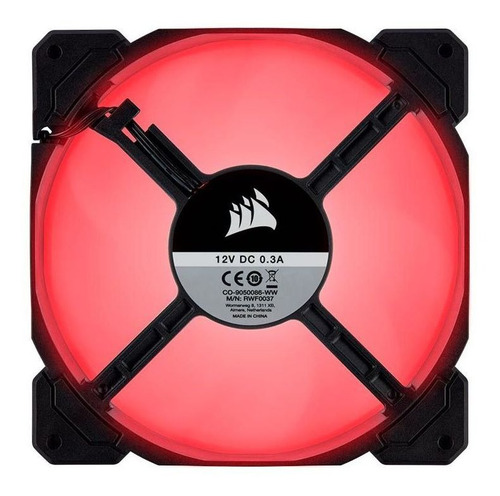 Imagem 3 de 4 de Kit 2x Fan Corsair Air Af140 Vermelho 140mm Co-9050089-ww