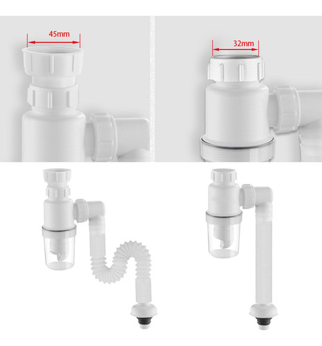 Tubo De Desagüe Universal Para Fregadero Expandible 32 Mm