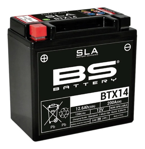 Bateria Bs Battery Btx14 Gel Ytx14-bs Bmw F800gs Delisio